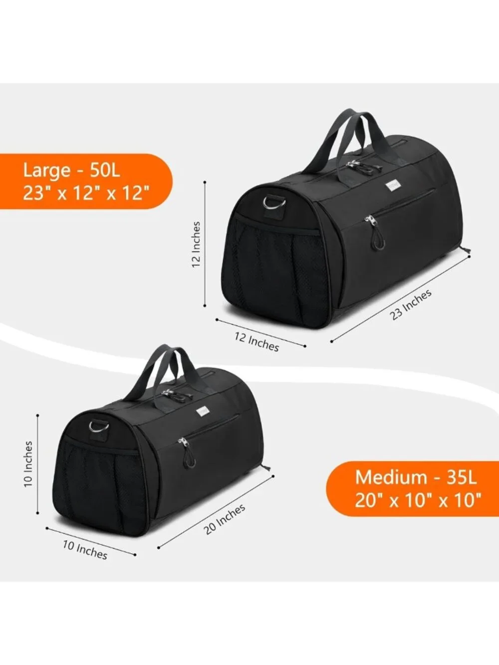Unisex Gym Duffel Bag with Shoe Compartment & Wet Pocket for Travel & Sports